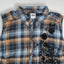 Camicia senza maniche a quadri vintage Harley-Davidson blu marrone | Top casual da donna Y2K