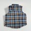 Camicia senza maniche a quadri vintage Harley-Davidson blu marrone | Top casual da donna Y2K