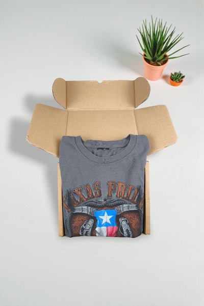 Maglietta grafica vintage Harley-Davidson Texas Pride grigia | Maglietta da motociclista anni 2000