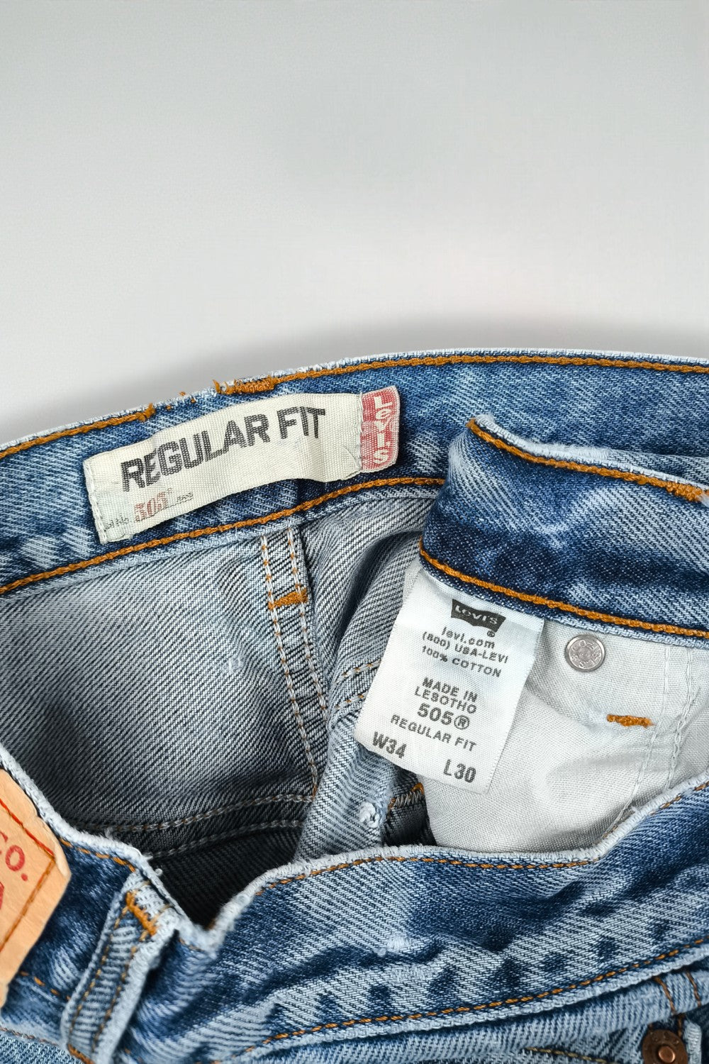 Jeans Levi's 505 Regular Fit Vintage Blu | Pantaloni in denim anni 2000