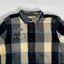 Camicia in flanella a quadri vintage Harley-Davidson blu beige | Abbigliamento da lavoro casual anni 2000