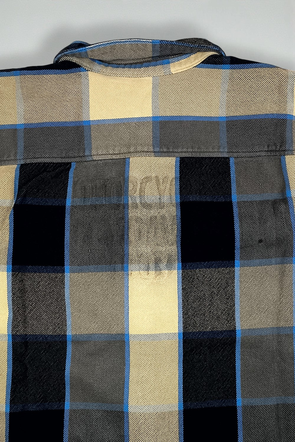 Camicia in flanella a quadri vintage Harley-Davidson blu beige | Abbigliamento da lavoro casual anni 2000