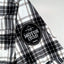 Camicia a maniche corte a quadri vintage Harley-Davidson, nera e bianca | Abbigliamento per motociclette anni 2000