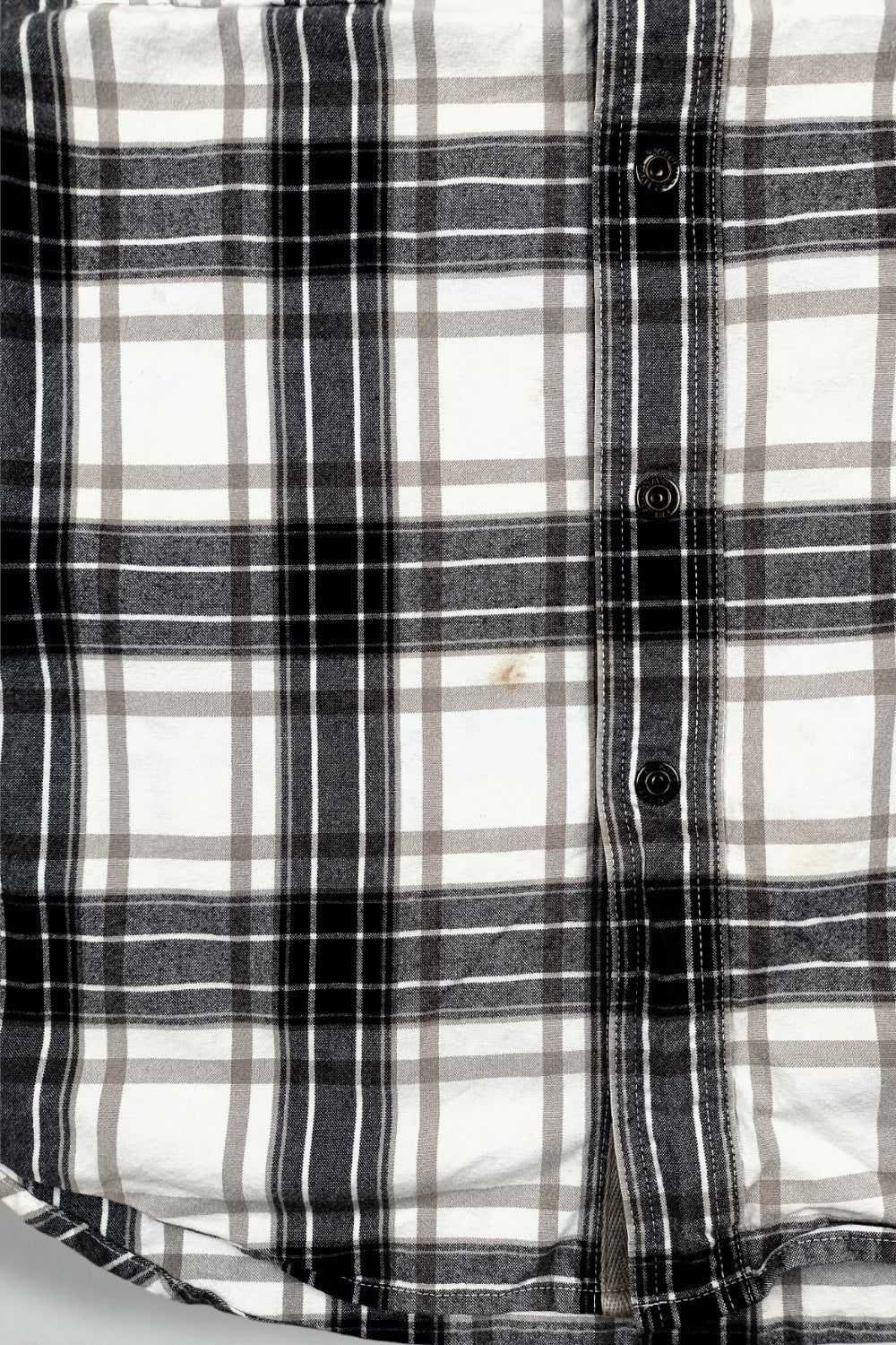 Camicia a maniche corte a quadri vintage Harley-Davidson, nera e bianca | Abbigliamento per motociclette anni 2000