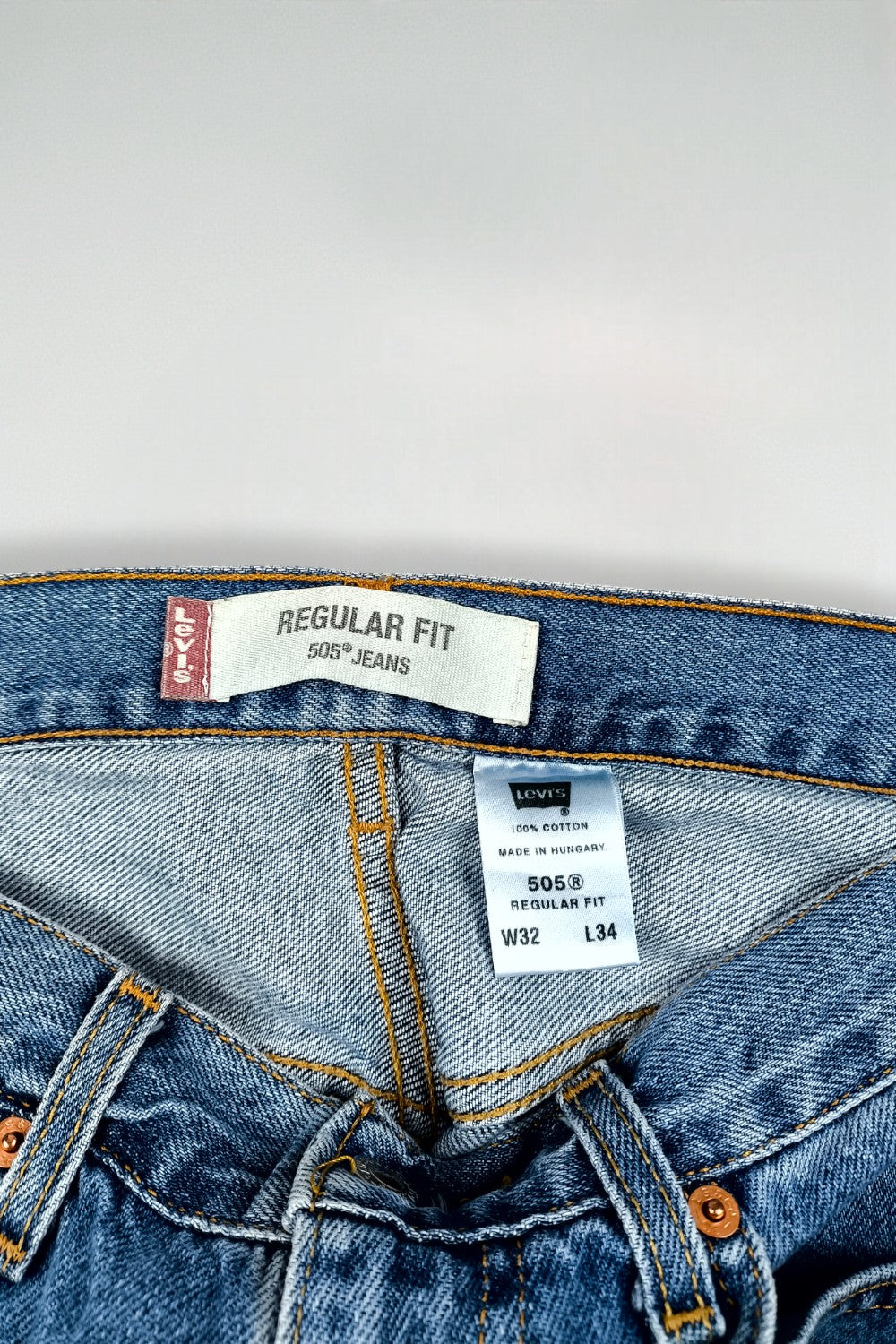 Jeans Levi's 505 Regular Fit Vintage Blu | Denim Classico Anni '90
