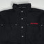 Camicia da lavoro vintage Harley-Davidson ricamata nera | Abbigliamento motociclista Y2K