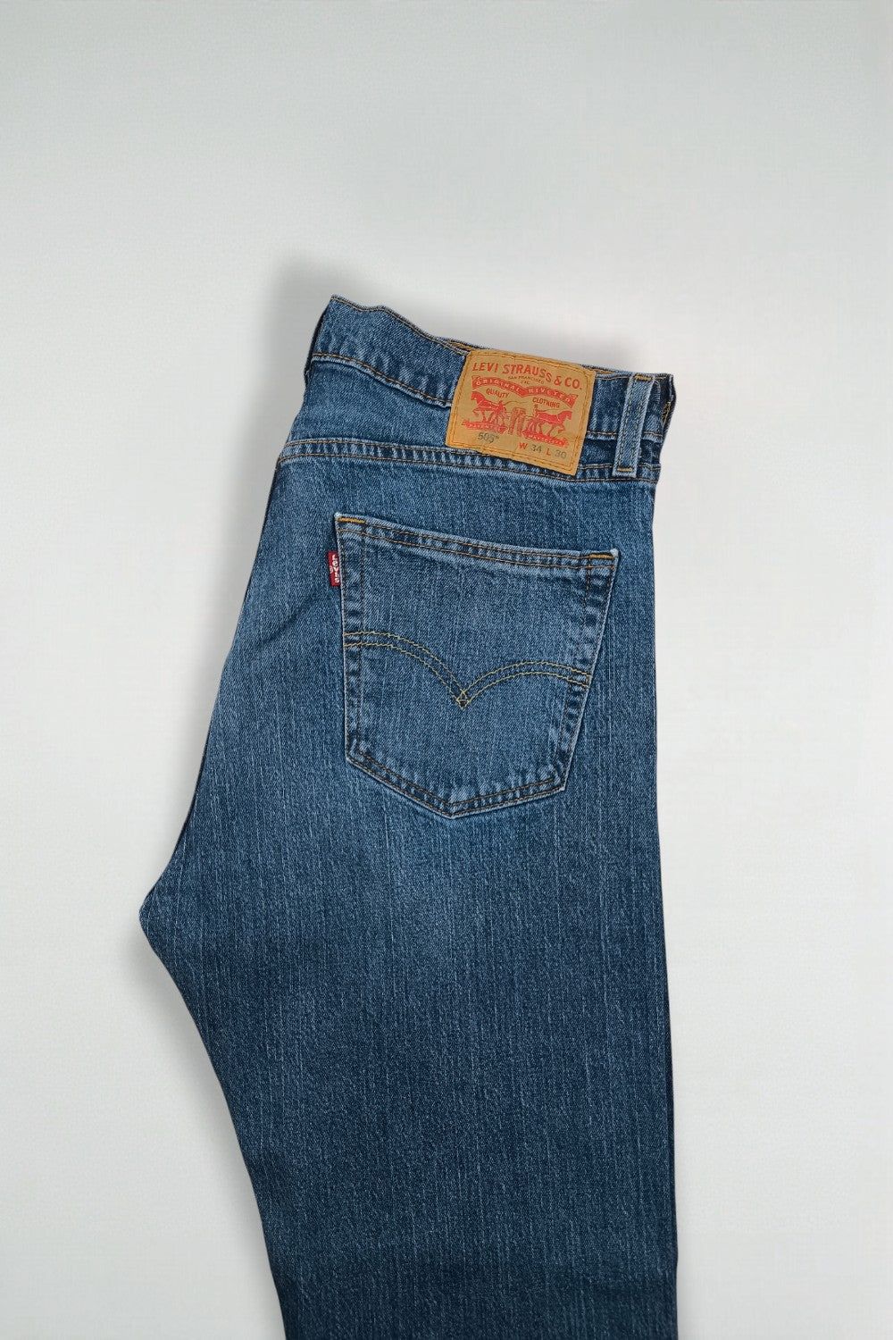 Jeans Levi's 505 a gamba dritta blu vintage | Pantaloni in denim anni 2000