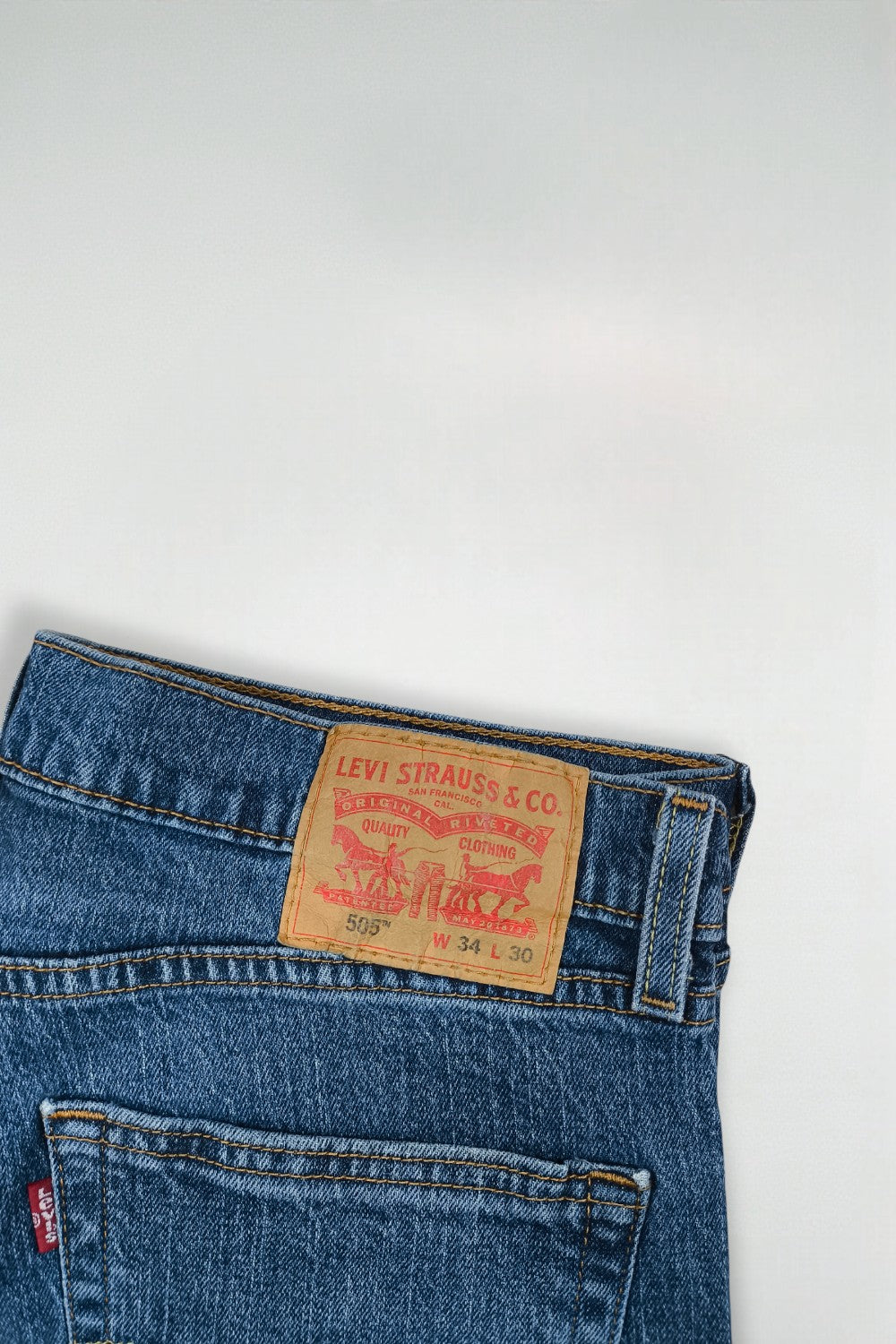Jeans Levi's 505 a gamba dritta blu vintage | Pantaloni in denim anni 2000