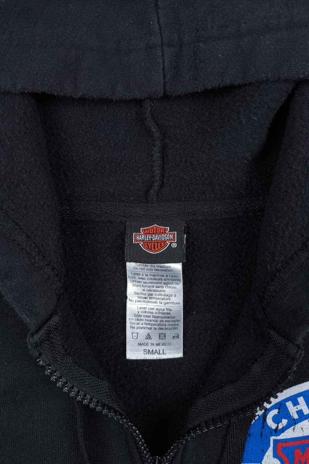 Felpa con cappuccio vintage Harley-Davidson Chicago Wrigleyville nera | Abbigliamento motociclistico anni 2000
