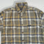 Camicia in flanella scozzese Harley-Davidson vintage grigio oliva | Camicia da lavoro con bottoni anni '90