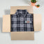 Camicia a maniche corte con bottoni a quadri Harley-Davidson vintage grigia | Abbigliamento da motociclista anni 2000