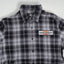Camicia a maniche corte con bottoni a quadri Harley-Davidson vintage grigia | Abbigliamento da motociclista anni 2000