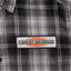 Camicia a maniche corte con bottoni a quadri Harley-Davidson vintage grigia | Abbigliamento da motociclista anni 2000