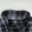 Camicia a maniche corte con bottoni a quadri Harley-Davidson vintage grigia | Abbigliamento da motociclista anni 2000