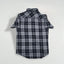Camicia a maniche corte con bottoni a quadri Harley-Davidson vintage grigia | Abbigliamento da motociclista anni 2000