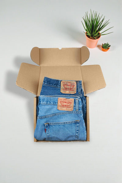 Jeans Levi's 505 Regular Fit Vintage, modello Bundle, blu | Gamba dritta classica anni 2000