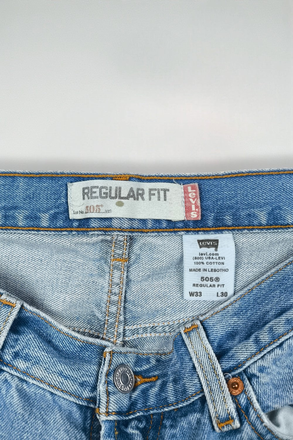 Jeans Levi's 505 Regular Fit Vintage, modello Bundle, blu | Gamba dritta classica anni 2000