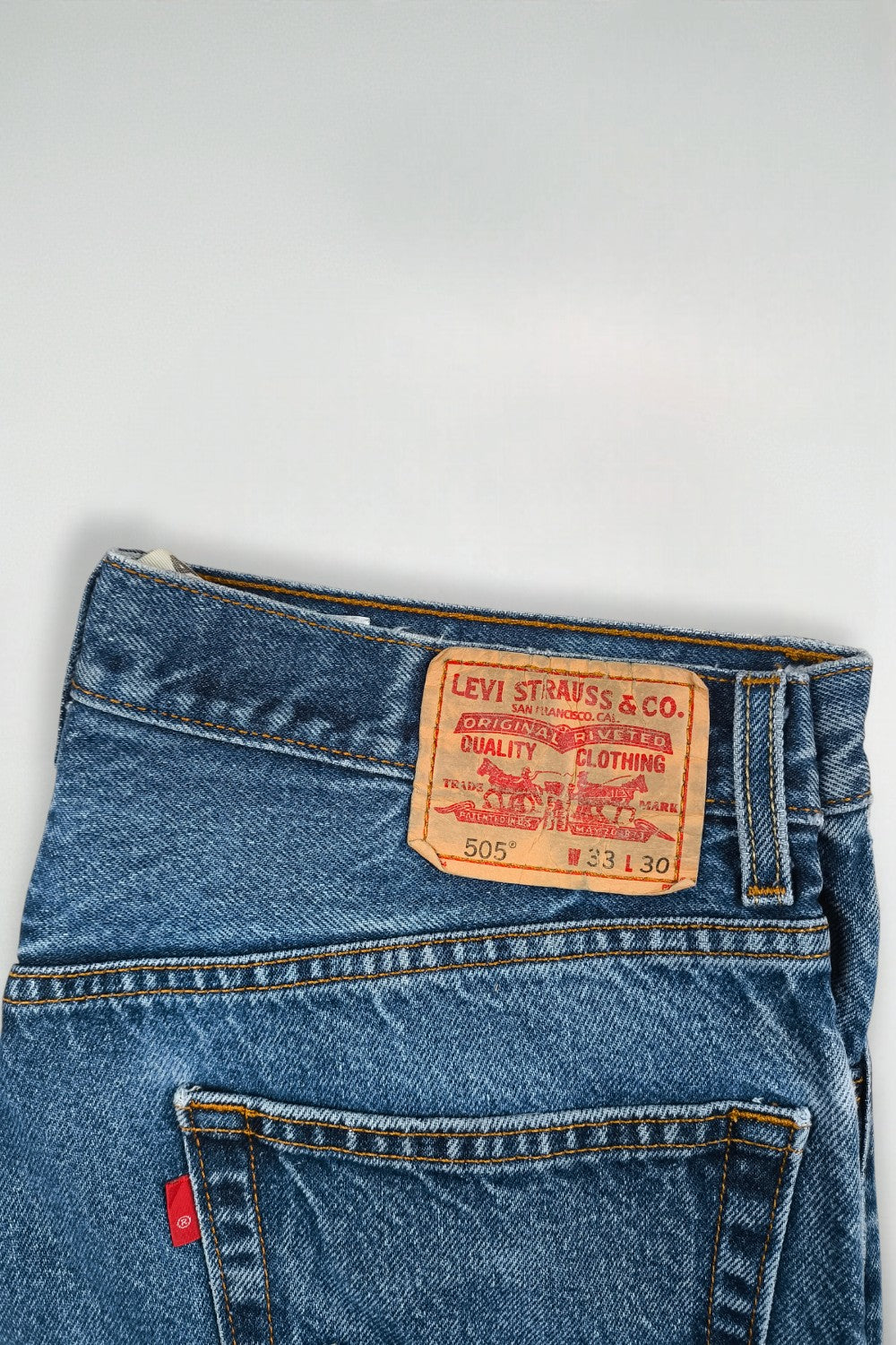 Jeans Levi's 505 Regular Fit Vintage, modello Bundle, blu | Gamba dritta classica anni 2000