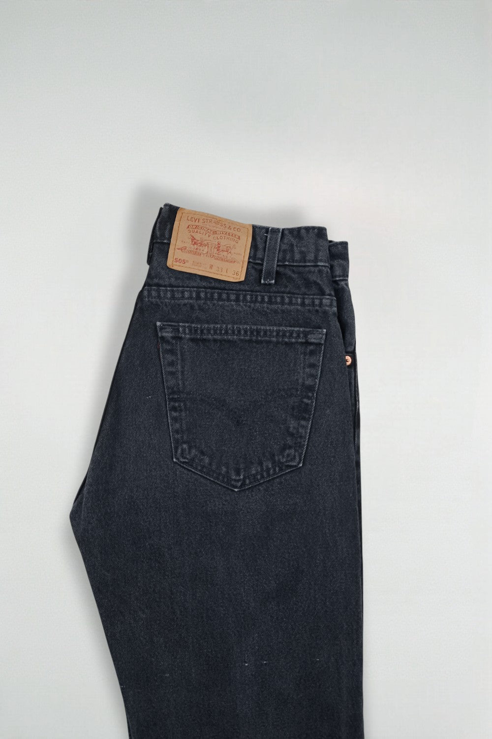 Jeans Levi's 505 neri vintage | Gamba dritta anni '90