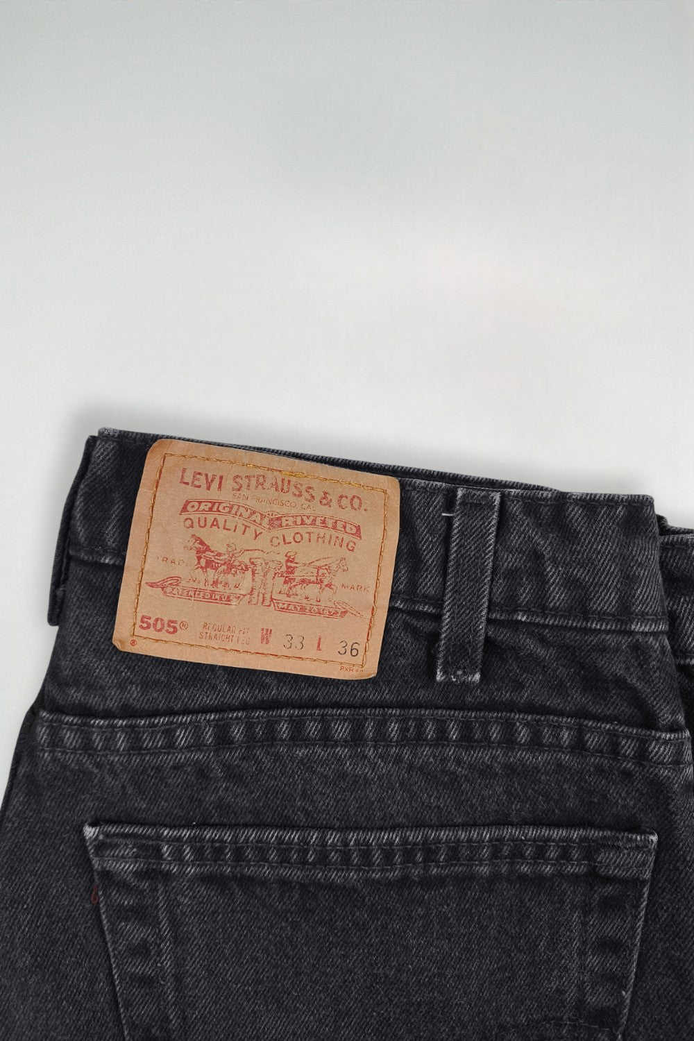 Jeans Levi's 505 neri vintage | Gamba dritta anni '90