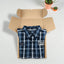 Camicia a maniche corte a quadri vintage Harley-Davidson blu navy | Abbigliamento da lavoro anni 2000