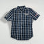 Camicia a maniche corte a quadri vintage Harley-Davidson blu navy | Abbigliamento da lavoro anni 2000