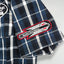 Camicia a maniche corte a quadri vintage Harley-Davidson blu navy | Abbigliamento da lavoro anni 2000
