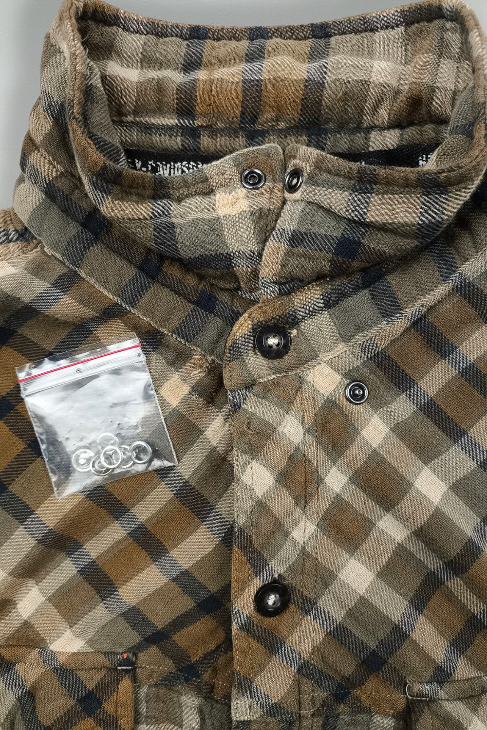 Camicia in flanella a quadri vintage Harley-Davidson marrone beige | Abbigliamento da lavoro anni 2000