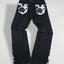 Jeans vintage Levi's Custom Rework con stampa mucca, neri | Pantaloni in denim anni 2000