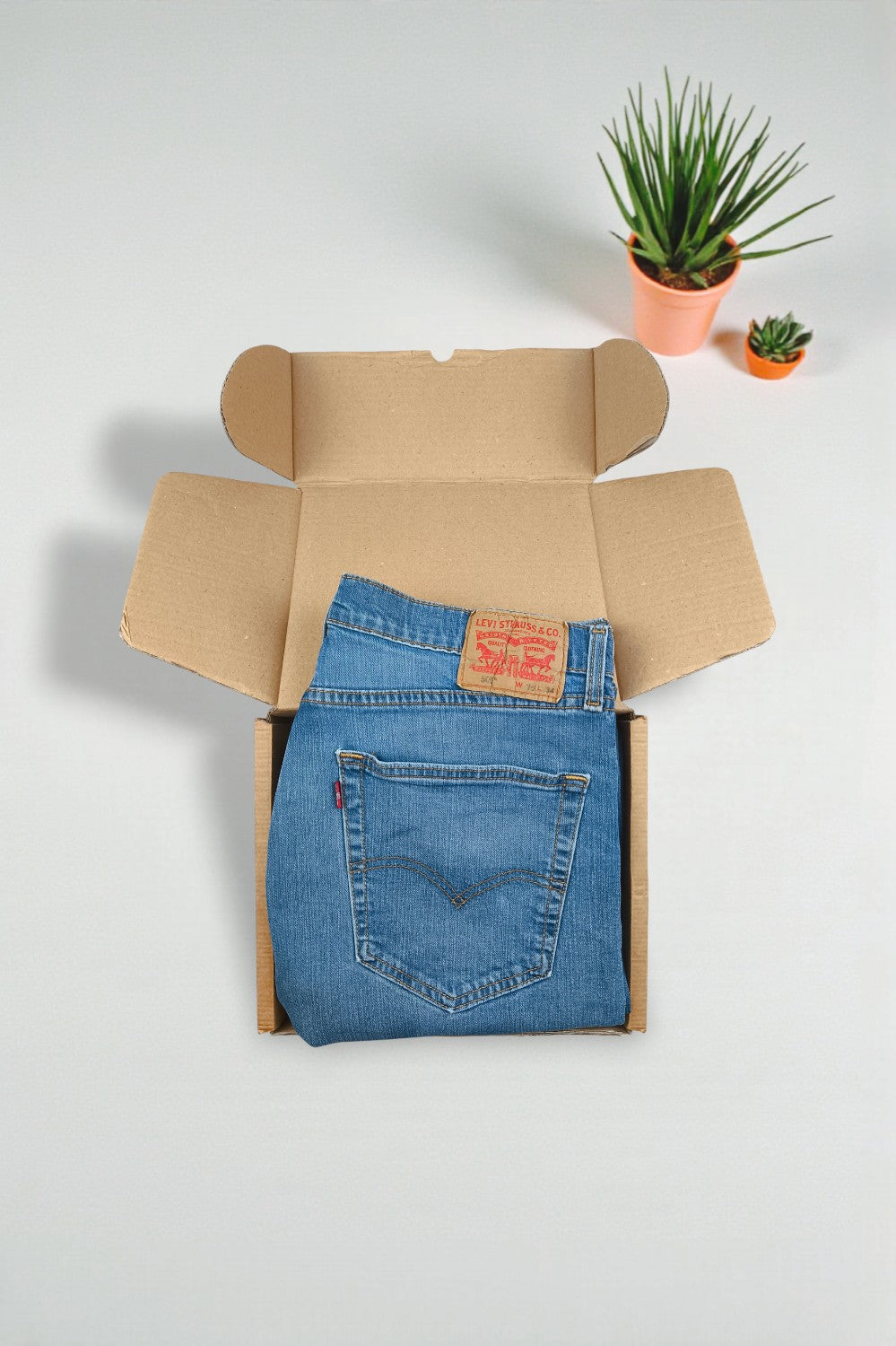 Jeans Levi's 505 Stretch Denim Blu Vintage | Pantaloni classici a cinque tasche anni 2010