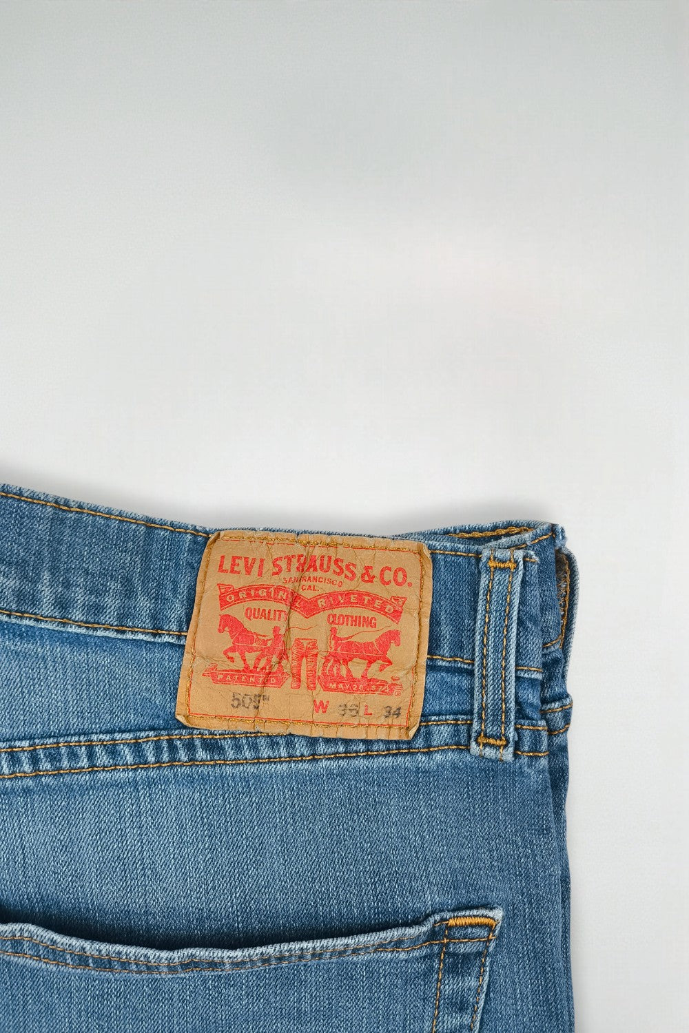 Jeans Levi's 505 Stretch Denim Blu Vintage | Pantaloni classici a cinque tasche anni 2010