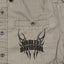 Camicia da lavoro vintage con logo Harley-Davidson beige e nera | Camicia a maniche corte con bottoni anni 2000