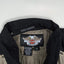 Camicia da lavoro vintage con logo Harley-Davidson beige e nera | Camicia a maniche corte con bottoni anni 2000
