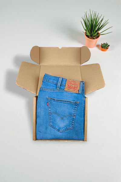 Jeans Levi's 505 a gamba dritta vintage blu | Denim Y2K