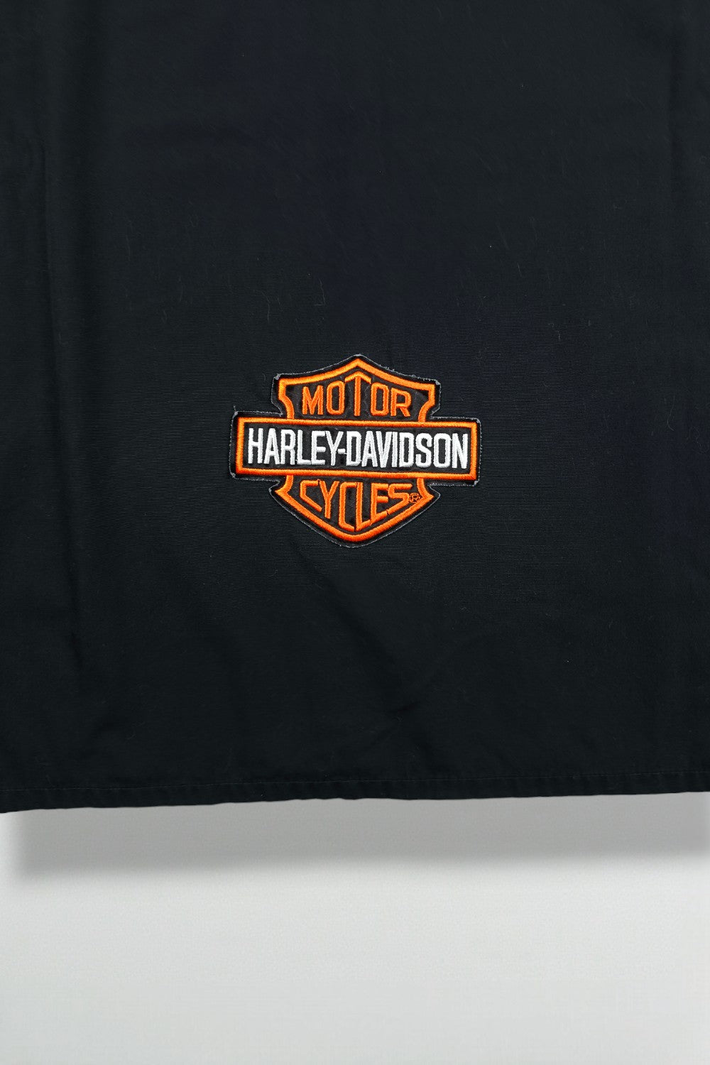 Giacca da lavoro vintage Harley-Davidson con bottoni automatici, nera | Capispalla utility anni 2000