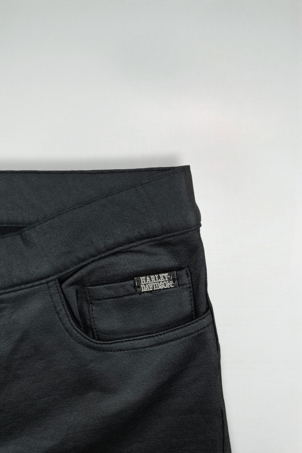 Pantaloni da motociclista vintage Harley-Davidson da donna neri | Abbigliamento da motociclista Y2K