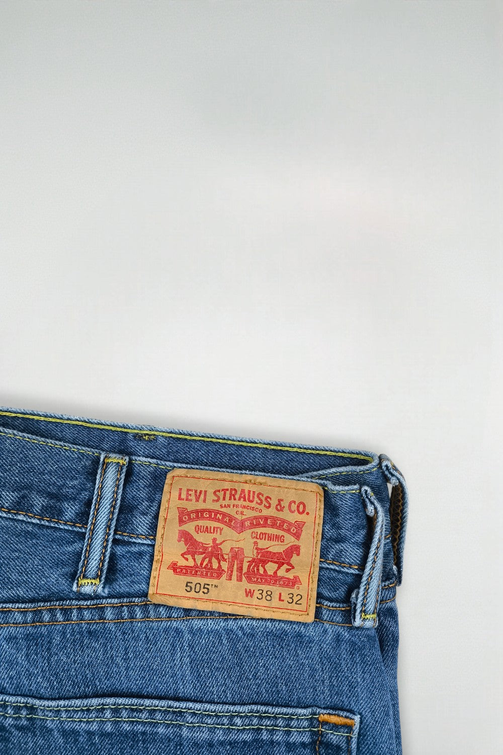 Jeans Levi's 505 a gamba dritta vintage, blu denim | Abbigliamento da lavoro classico anni 2000
