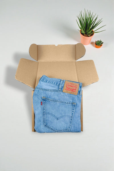 Jeans Levi's 505 a gamba dritta vintage, blu chiaro | Pantaloni in denim anni '90