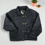 Giacca da pompiere vintage in pelle nera Minigance | Capispalla francese anni '90