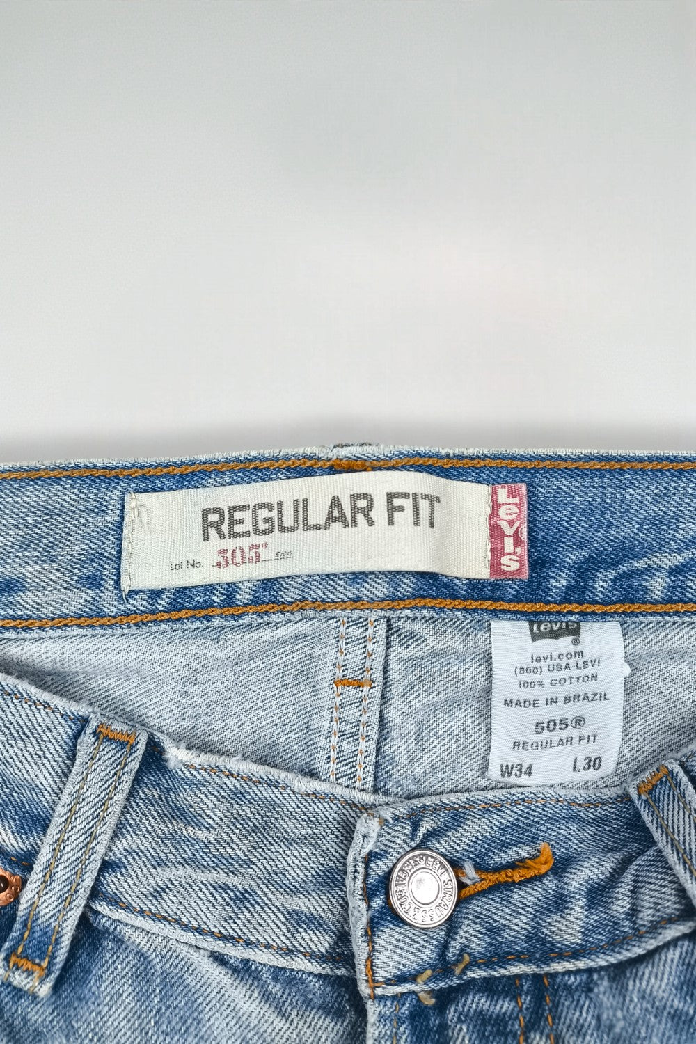 Jeans Levi's 505 Regular Fit vintage, blu chiaro | Pantaloni in denim anni '90