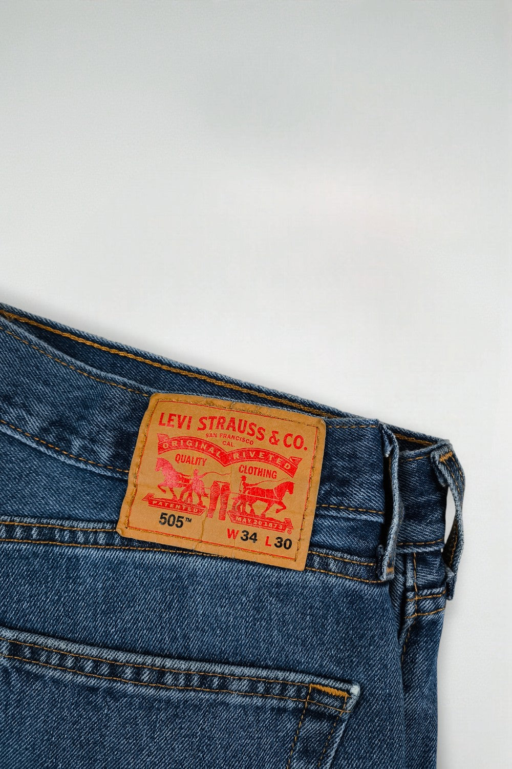 Jeans Levi's 505 a gamba dritta blu vintage | Pantaloni in denim anni 2000