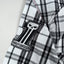 Camicia a maniche corte vintage Harley-Davidson a quadri, nera e bianca | Abbigliamento da lavoro per motociclisti Y2K