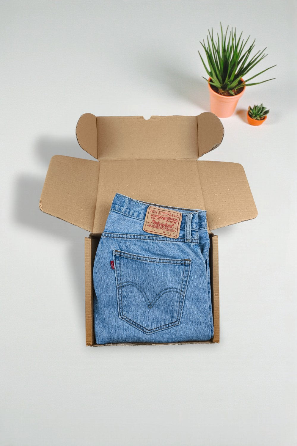 Jeans Levi's 505 a gamba dritta blu vintage | Pantaloni in denim anni 2000