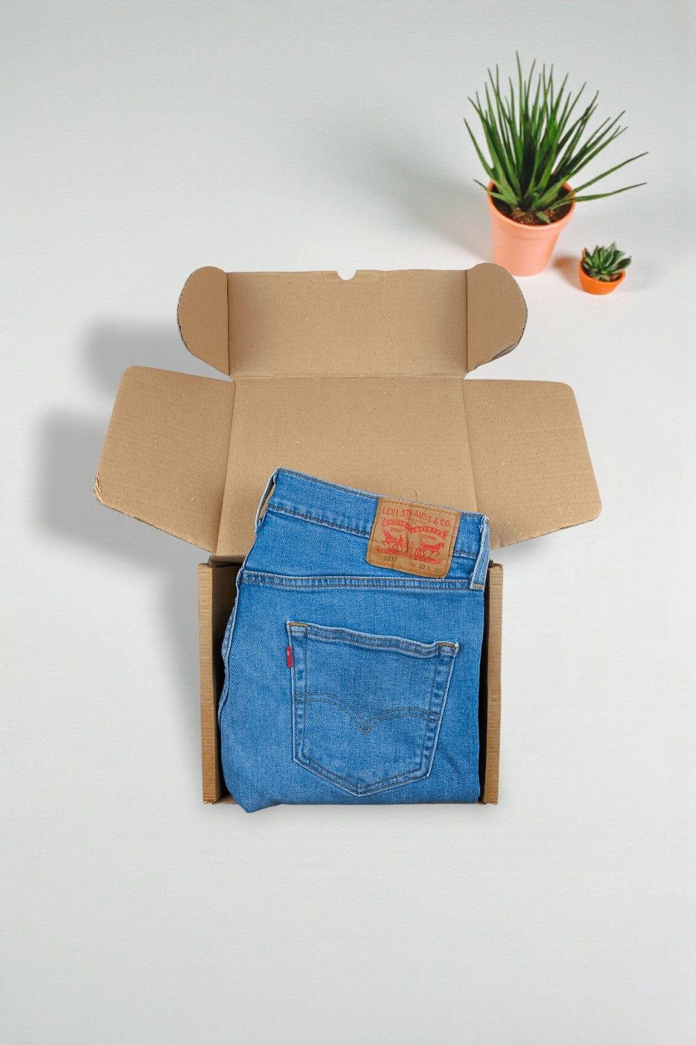 Jeans Levi's 511 Slim Fit di seconda mano, blu | Denim elasticizzato moderno