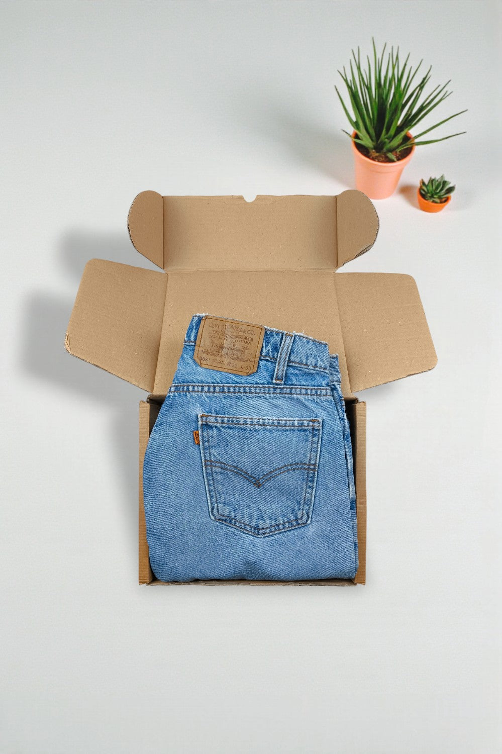 Jeans Levi's 505 Regular Fit a gamba dritta vintage blu | Pantaloni in denim anni '90