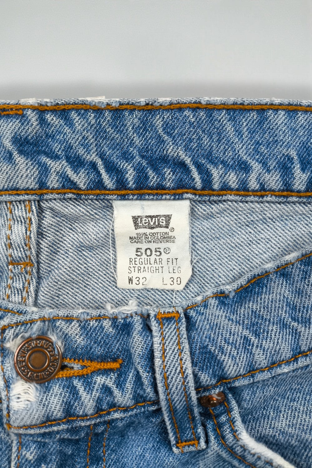 Jeans Levi's 505 Regular Fit a gamba dritta vintage blu | Pantaloni in denim anni '90