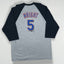 Maglietta da baseball vintage New York Mets Wright #5 Raglan grigia/nera | Abbigliamento MLB anni 2000
