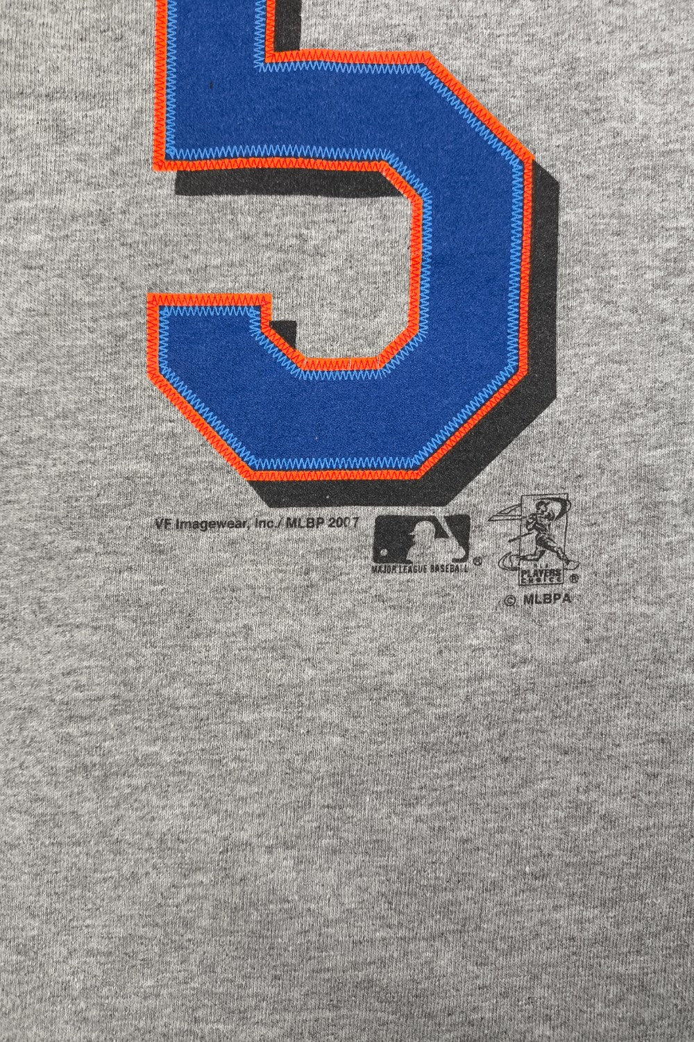 Maglietta da baseball vintage New York Mets Wright #5 Raglan grigia/nera | Abbigliamento MLB anni 2000