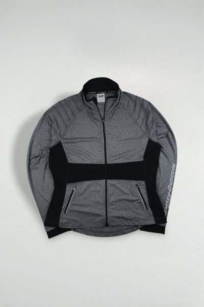 Giacca con cerniera Harley-Davidson HD Performance da donna di seconda mano, grigia/nera | Modern Activewear