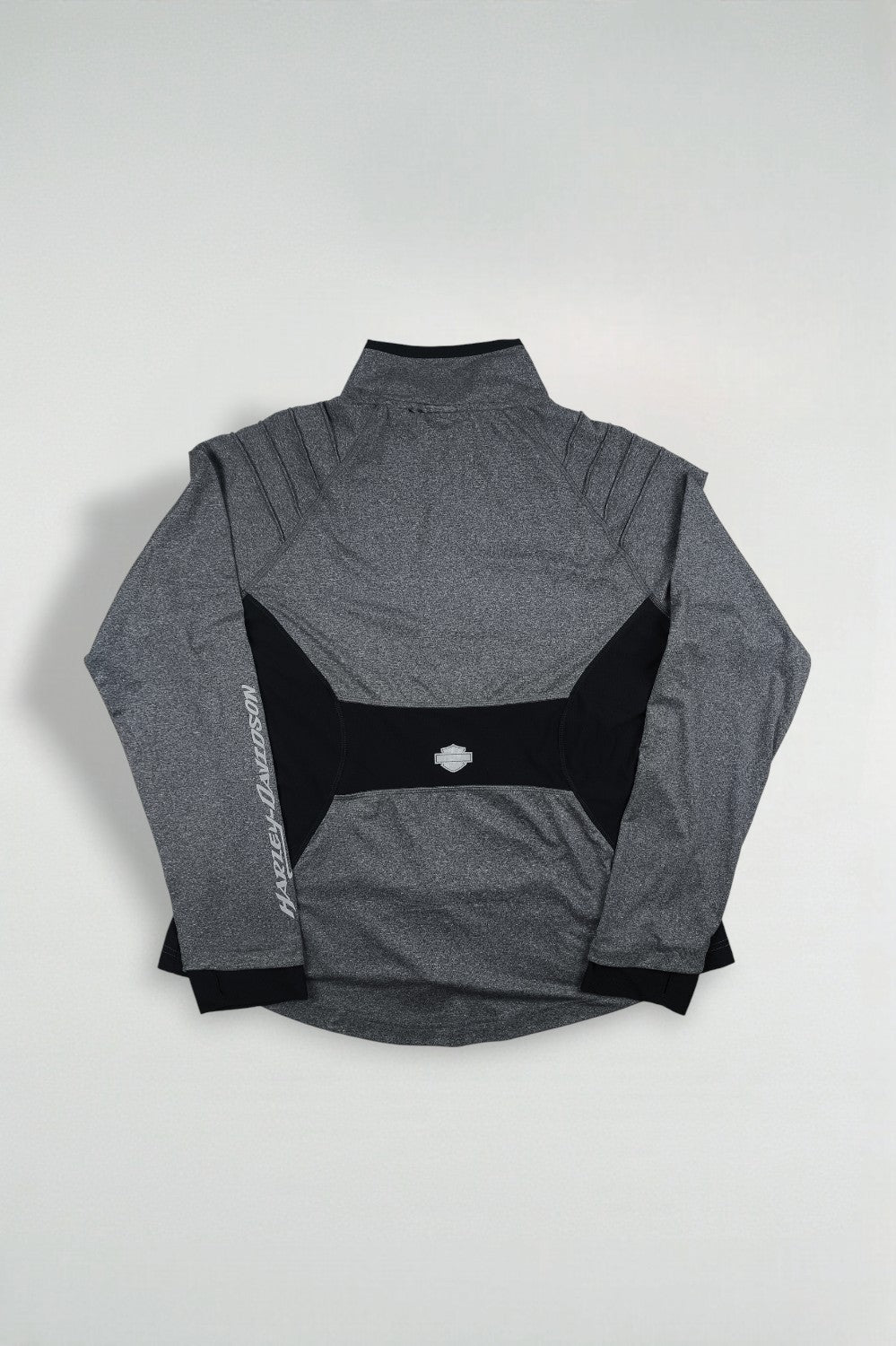 Giacca con cerniera Harley-Davidson HD Performance da donna di seconda mano, grigia/nera | Modern Activewear